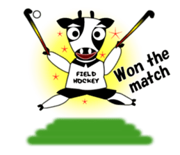 Sticker of Field Hockey Animals sticker #6802992