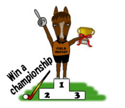 Sticker of Field Hockey Animals sticker #6802994