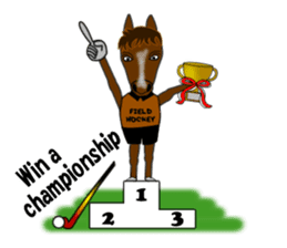Sticker of Field Hockey Animals sticker #6802994
