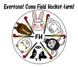 Sticker of Field Hockey Animals sticker #6803006