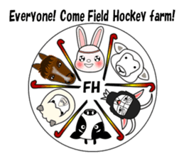 Sticker of Field Hockey Animals sticker #6803006