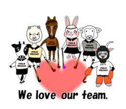 Sticker of Field Hockey Animals sticker #6803007