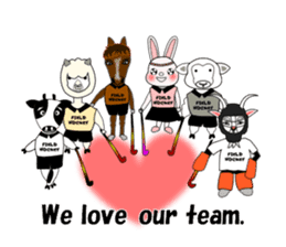 Sticker of Field Hockey Animals sticker #6803007