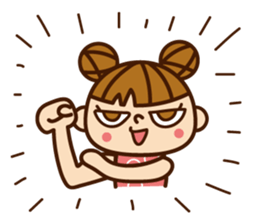 a cute little girl !! sticker #6803411