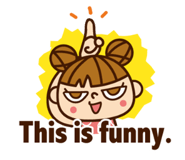 a cute little girl !! sticker #6803412