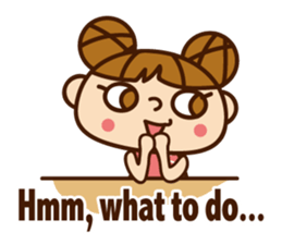 a cute little girl !! sticker #6803413