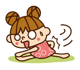 a cute little girl !! sticker #6803414