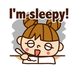 a cute little girl !! sticker #6803417