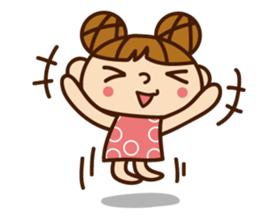 a cute little girl !! sticker #6803421