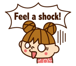 a cute little girl !! sticker #6803425