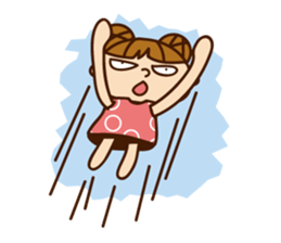 a cute little girl !! sticker #6803428