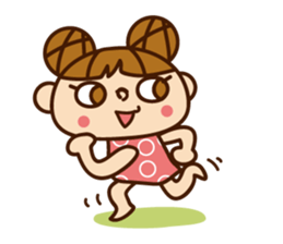 a cute little girl !! sticker #6803431