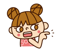 a cute little girl !! sticker #6803435