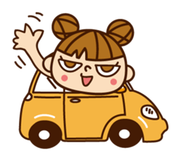 a cute little girl !! sticker #6803437