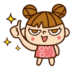 a cute little girl !! sticker #6803439