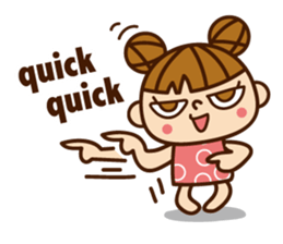 a cute little girl !! sticker #6803440