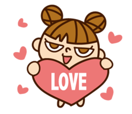 a cute little girl !! sticker #6803442