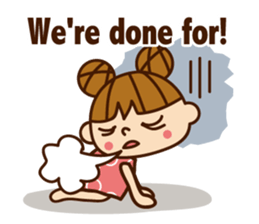 a cute little girl !! sticker #6803443