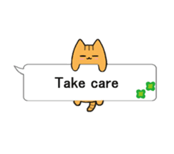 Encourage cats speech balloon sticker #6803650