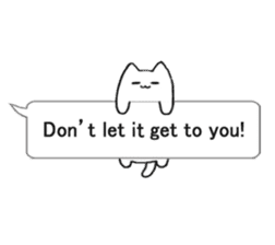 Encourage cats speech balloon sticker #6803652