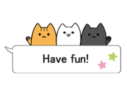 Encourage cats speech balloon sticker #6803653
