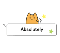 Encourage cats speech balloon sticker #6803656