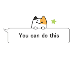 Encourage cats speech balloon sticker #6803658