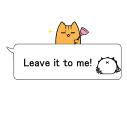 Encourage cats speech balloon sticker #6803667