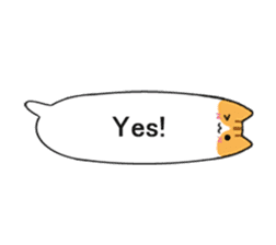 Encourage cats speech balloon sticker #6803676
