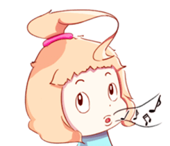 The little girl with a cowlick sticker #6804122