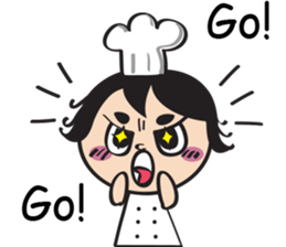 The walking chef sticker #6804210