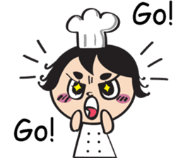 The walking chef sticker #6804210