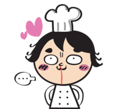The walking chef sticker #6804215