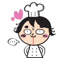 The walking chef sticker #6804215