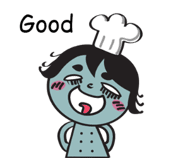The walking chef sticker #6804219