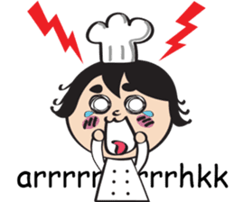 The walking chef sticker #6804223