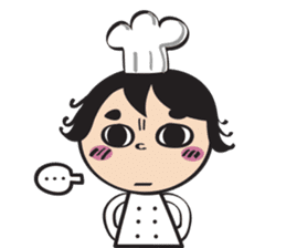 The walking chef sticker #6804228