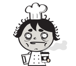 The walking chef sticker #6804230