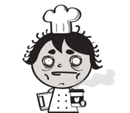 The walking chef sticker #6804230