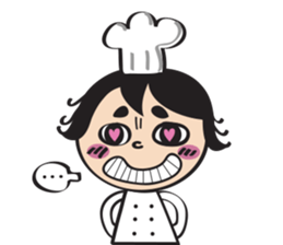 The walking chef sticker #6804233