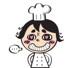 The walking chef sticker #6804233