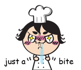 The walking chef sticker #6804240