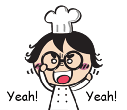 The walking chef sticker #6804241