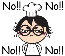 The walking chef sticker #6804242