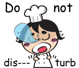 The walking chef sticker #6804243