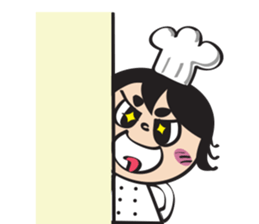 The walking chef sticker #6804246