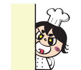 The walking chef sticker #6804246
