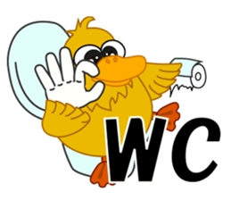 Japanese sign language of a duck sticker #6804606