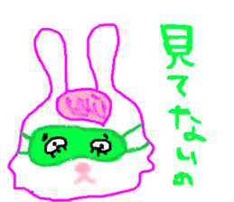 The rabbit is colorful. sticker #6805460