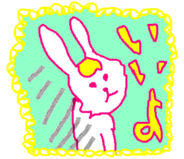 The rabbit is colorful. sticker #6805484